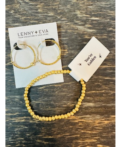 Lenny & Eva Jewelry earrings with stretch bracelet