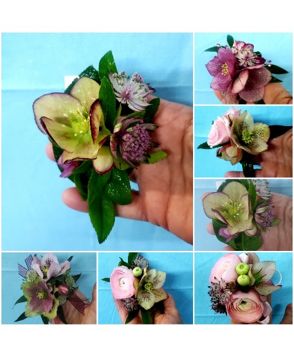 Lenten Rose (Hellebora) Corsage Prom