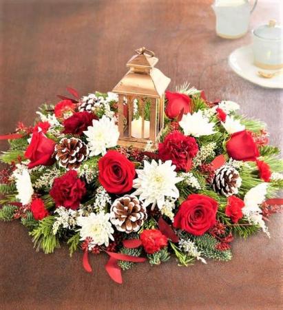 Let It Glow...Let It Glow...Let It Glow! Centerpiece with Lantern + Electric Candle