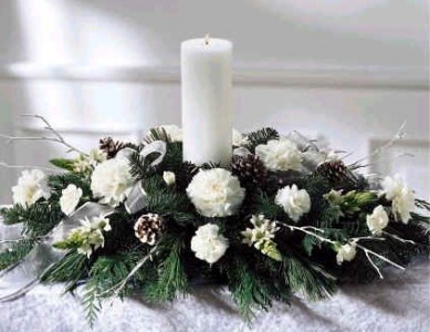 Let It Snow All White Centerpiece