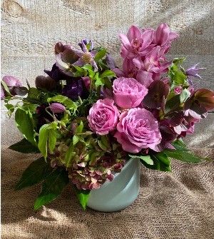 Let the light in luxury arrangement of premium blooms