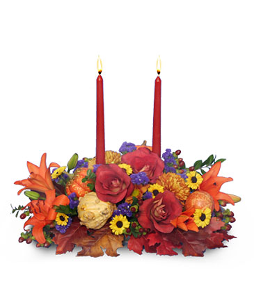 LET US GIVE THANKS Floral Centerpiece in Sun City Center, FL | SUN CITY CENTER FLOWERS AND GIFTS