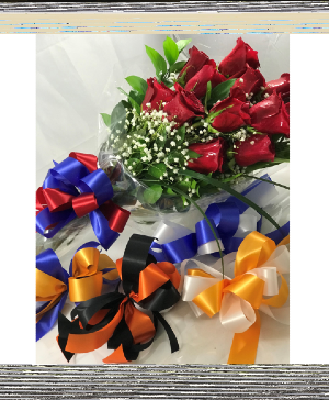 Let's GO!! 12 Long stem red roses wrapped 