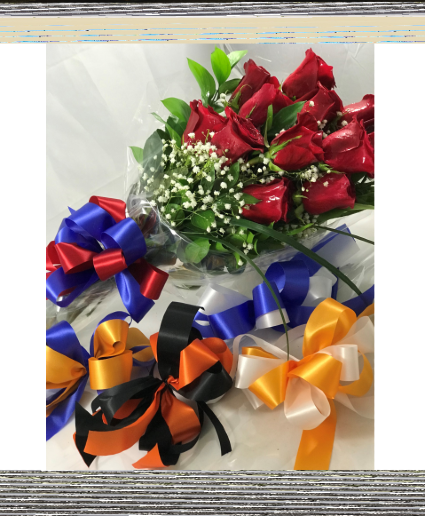 Let's GO!! 12 Long stem red roses wrapped 