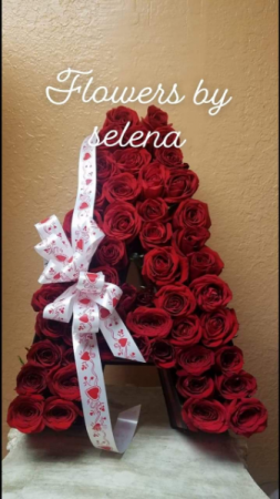 Letter floral arrangement  