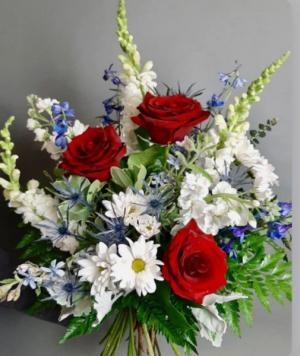 Liberty Vase Arrangement  Patriotic Arrangement 
