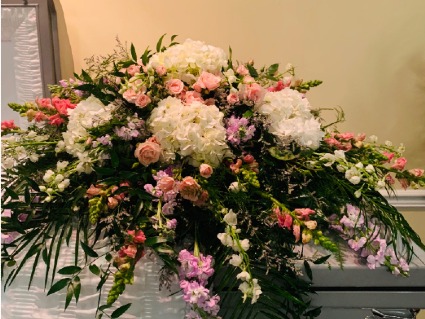Light and Airy  casket spray