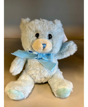 Light Blue Bear Plush Animal in Darien, CT | DARIEN FLOWERS