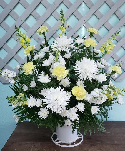 Cherished Basket Bouquet Funeral Basket