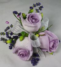 Light purple rose corsage 