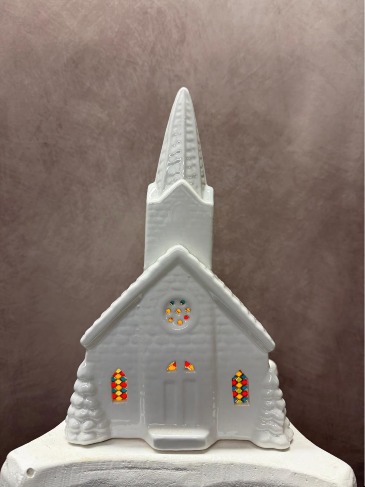 Light up ceramic Church Gift Item in Cleveland, TX | EASY STREET FLORIST