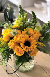 Light Up My Life Vase Arrangment