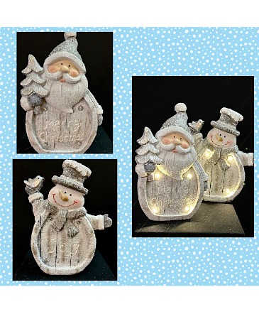 Light up Santa OR Snowman   in Ballwin, MO | ZENGEL FLOWERS AND GIFTS