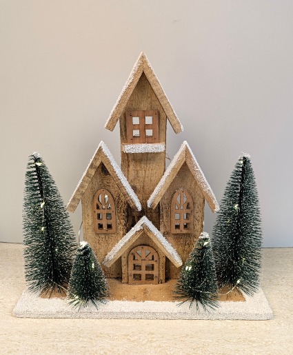 Lighted Church with trees NFS-CG17