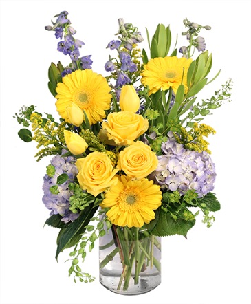 Lighthearted Hues Vase Arrangement in Albany, NY | Ambiance Florals & Events