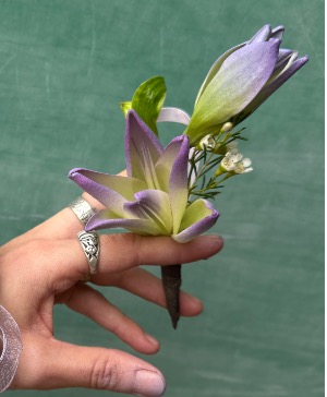 Lilac Lily Boutonnière