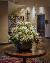 Casablanca Lilies Sympathy Arrangement Sympathy