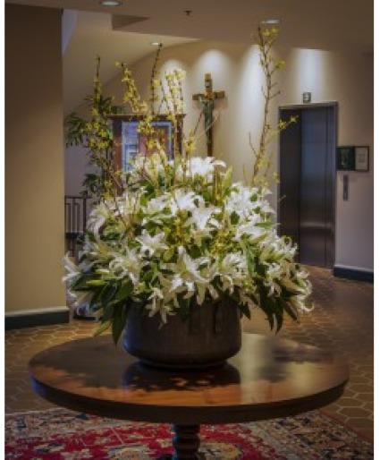 Casablanca Lilies Arrangement Sympathy