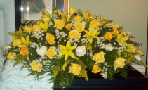 Lilies and roses Casket blanket