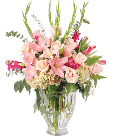 Lilies with Grace Flower Arrangement in Darien, CT | DARIEN FLOWERS