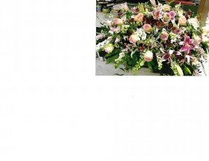 Lillies and Roses Casketpiece