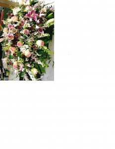 Lillies and Roses Casketpiece