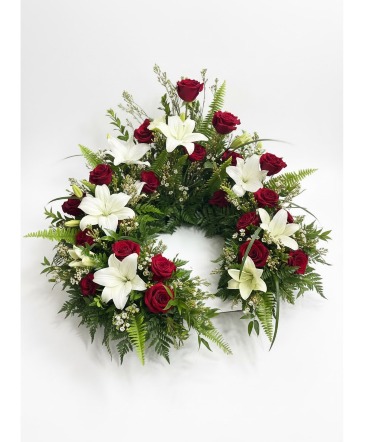 Funeral urn arrangement #2  in Monroe, NC | MONROE FLORIST & GIFTS