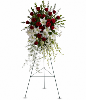 Lily and Rose Tribute Spray Standing Spray