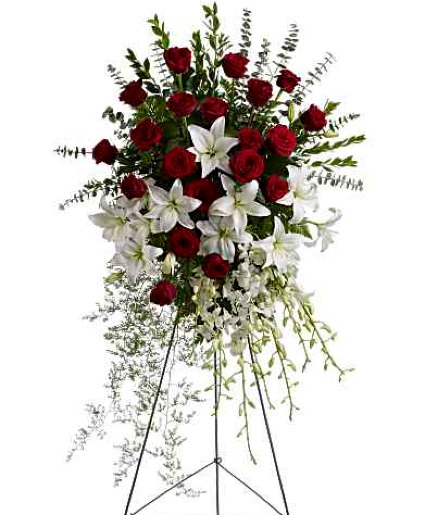 Lily and Rose Tribute Sympathy Spray 