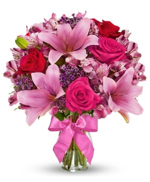 Lily & Rose Celebration Flower Bouquet
