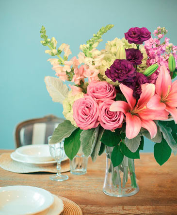 Lily's Afterglow Lifestyle Arrangement in Albany, NY | Ambiance Florals & Events