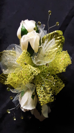 Lime is fine wrist corsage