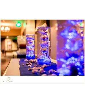 Lit Bubbles Vases Wedding Decor'