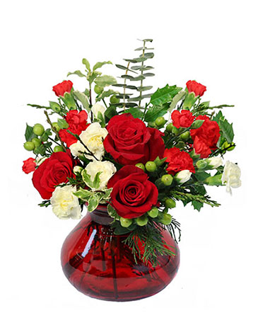 Little Bit of Holly Holiday Bouquet in San Rafael, CA | BURNS FLORIST