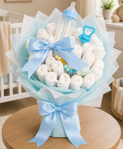 Little Bundle in Blue. Call Us for Faster Service & Daily Specials: (915) 303-8500 Text Us to Order Anytime: (915) 505-3708 Your trusted source for Flowers & Delivery in El Paso TX 