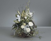Living Sympathy Basket Garden with Flowers