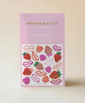 Local Artisan Chocolate Bar w/ straw + raspberries + fleur de Sel