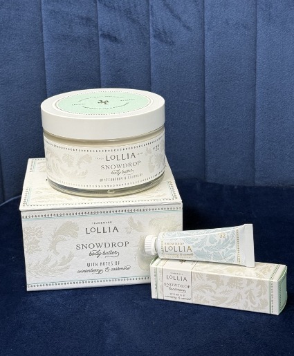 LOLLIA Snowdrop Body Butter & Travel Size Lotion