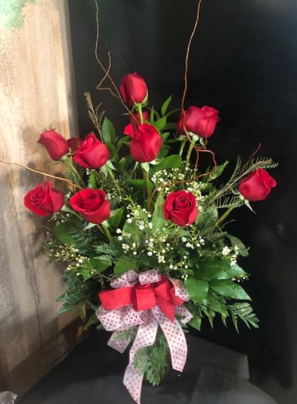Long Stem Red Hearts Roses Three different sizes to choose 1dz, 2dz or 3dz