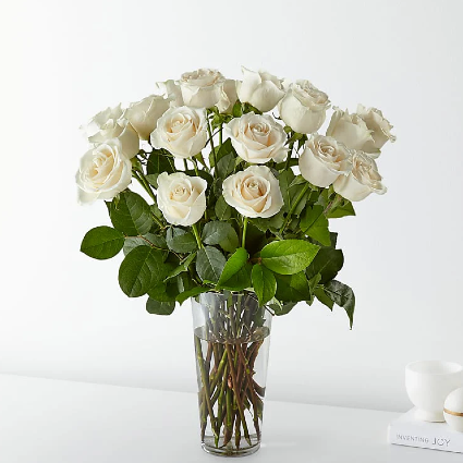 Long Stem White Rose Bouquet 
