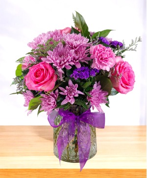 Sugar and Lavender Vase Arrangement