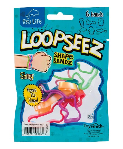 Loopseez Bands Asst 1, Wild Life, Sea Life & Glitt Toy