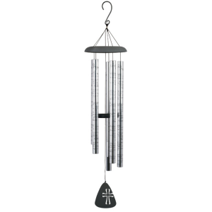 44" Lord's Prayer Silver Wind Chime Gift