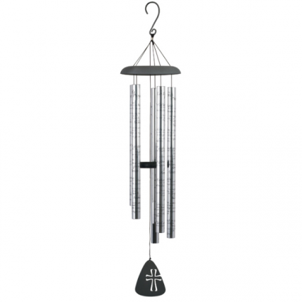 44" Lord's Prayer Silver Wind Chime Gift