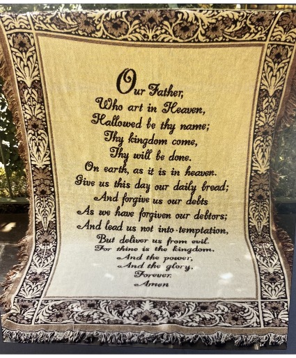 Lord's Prayer Sympathy Blanket 