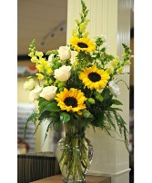 Lots of Yellow Vase Arrangement