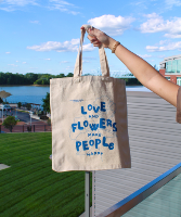 Love and Flowers Tote Bag 