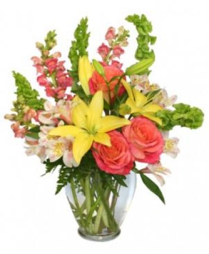 Love and Hugs  Vase Arrangement  some flowers maybe substituted 
