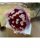 Love and sweet  Red and pink roses