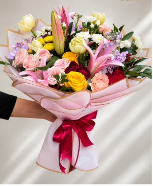 Love & Bliss Wrapped Bouquet 